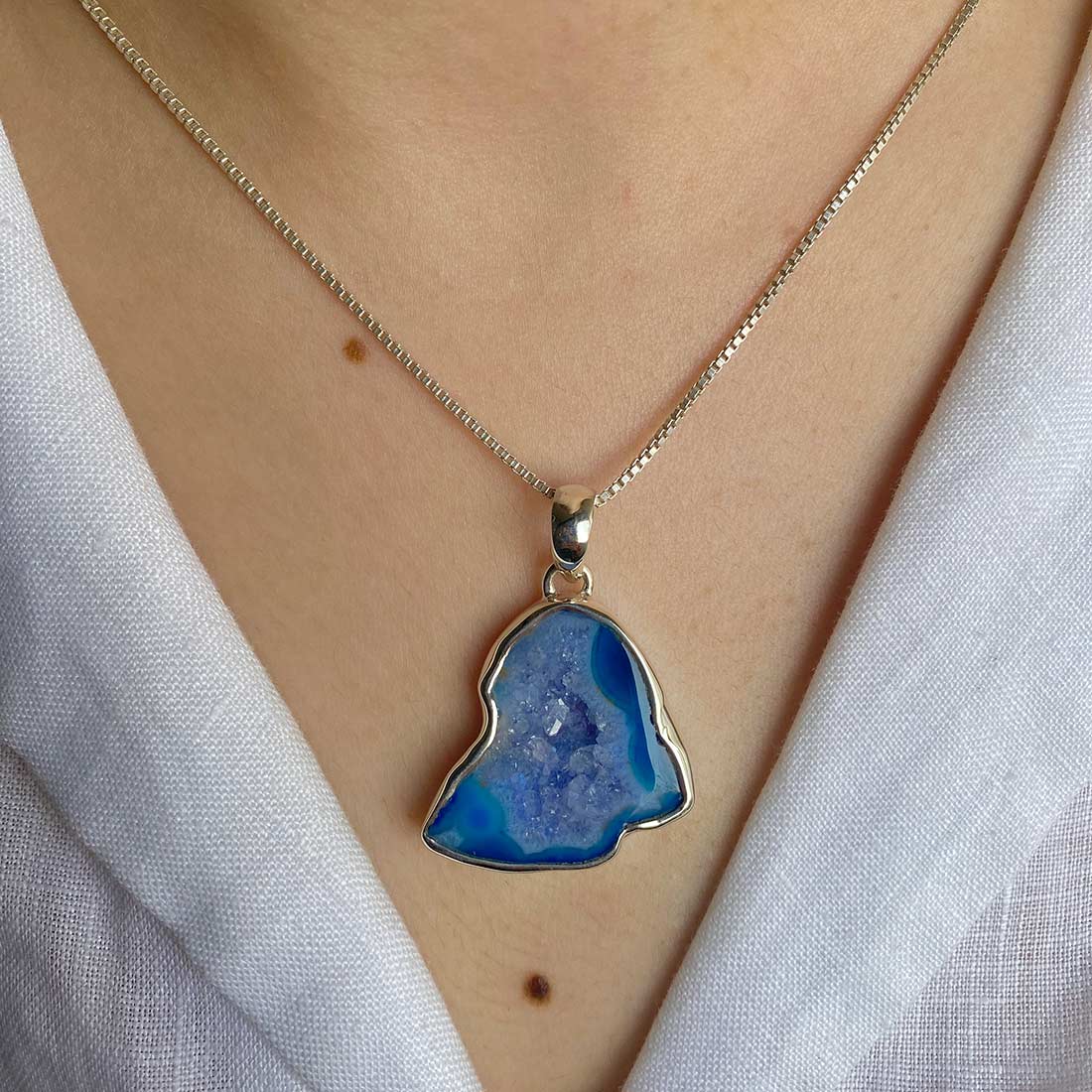 Blue Agate Pendant-(ABU-P-5.)